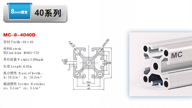 南京美誠(chéng)鋁業(yè)4040型材