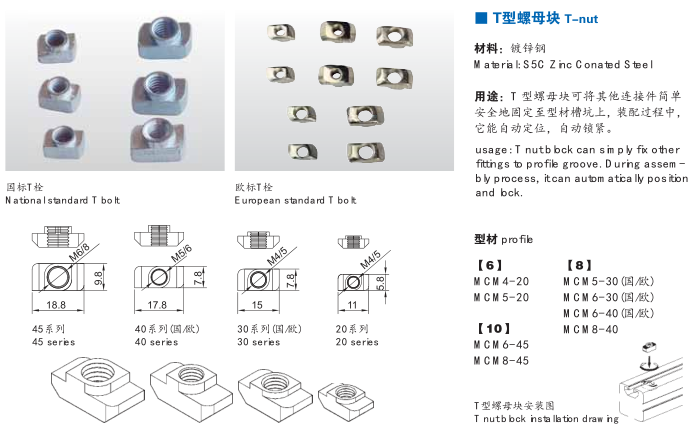 T型螺母